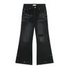 Jeans da uomo SYUHGFA Pantaloni Autunno Gamba larga Foro per lo strappo Micro orlo sfilacciato Design Pantaloni larghi in denim Abbigliamento maschile vintage