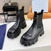 2023 botas femininas designers botas sapatos de couro homens tornozelo martin monolith bota militar inspirado plataforma de combate das mulheres