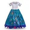 Cosplay encanto charme meisjes prinses kostuum voor Halloween -kinderen Mirabel verjaardagsfeestje cosplay jurk kinderen madrigal carnaval vermomming 230906