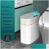 Abfallbehälter Smart Sensor Matic Elektronischer Mülleimer Dwasserdichtes Badezimmer WC Wasser schmale Naht Trash Basurero 211229 Drop Delive Dhlld