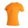 Camisas activas Camiseta para Mujer Ropa de Yoga de Verano Suelta Cuello Redondo Entrenamiento Deportivo Manga Corta Secado rápido al Aire Libre Correr Profesional Fitness