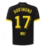 HALLER voetbalshirts 22 23 24 voetbalshirt REUS REYNA DORTMUND NEOGELB BELLINGHAM HUMMELS BRANDT WITSEL heren kindertenue maillot de foot 2023 2024 Geheel zwart speciaal