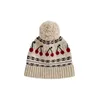 Pullover 2023 AutumnWinter Girls 'Cherry Sweater Knited All Wool Vest Hat Tank Top 230905