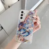 S23 Fashion Flow Marble Soft IMD TPU Cases For Samsung S22 Plus Ultra A14 5G A34 A54 A53 A52 Rock Stone Chromed Plating Metallic Golden Mobile Phone Back Cover Skin