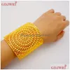 Armreif Breites Armband Gold Farbe Armreifen Für Frauen Zubehör Braut Armbänder Indische Äthiopische Frankreich Afrikanische Dubai Schmuck Geschenke Drop DHP8F