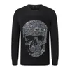 Rhinestone Plein Philipps Diseñador suelto hombres mujeres sudaderas con capucha sudaderas con capucha sudaderas sueltas de manga larga puente de los hombres PP Skull suéteres Tops ropa con impresión