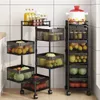 Other Kitchen Storage Organization Shelves Fruit Rotating Rack Trolley For Organizer 230906