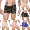 Caleçons Boxershorts sexy hommes shorts transparents U boxer convexe slips pochette en maille transparente culotte de sous-vêtements Lingerie Ropa intérieur Hombre