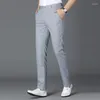 Pantalons pour hommes été 2023 coton lin respirant classique décontracté hommes mince droite Sim Fit affaires taille haute pantalon