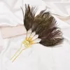 Grampos de cabelo étnica tradicional artesanal pavão pena vara flor forma liga mulheres hairpin declaração jóias acessórios