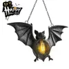 Andere evenementenfeestje Salloween Bat Hanging Light Hars Plastic Bat Lantern Pendant Outdoor Indoor Horror Festival Yard Decoration Party Props Home 230905