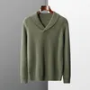 Pulls pour hommes Polo couleur unie pull rayé confortable chine-Chic Blouse automne/hiver pull en cachemire