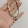 Strand Personality Advanced 925 Silver Tassel Love Versatile Fashion Simple Freshwater Pearl Armband Cold and Elegant