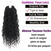 Extensiones de cabello humano a granel Goddess Faux Locs Crochet Hair Curly River Locs 26 pulgadas de largo Trenza Pre Looped Trenzas sintéticas Dreadlocks Extensiones de cabello SOKU 230906