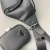 Поясная сумка Мужская треугольная нейлоновая поясная сумка Дизайнерские черные поясные сумки Женская поясная сумка Нагрудная сумка Модные сумки Кошелек Поясная сумка Молния через плечо 23963D
