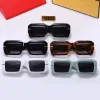 Retro Square Fashion Solglas Designers Luxurys Golden Letters Full Frame Gyeglasses For Unisex Summer Casual Travel Beach Goggle Adumbral