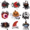 Halloween Kids Hairpin Children's Party Decoration Headwear Spider Pumpkin Mesh Edge Clip Ornaments