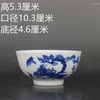 Dekoracyjne figurki chińskie niebieskie i białe porcelanowe qing Qianlong Guiguzi Character Bowl 4,1 cala