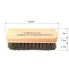 Brosses de nettoyage Cire polyvalente poussière de polissage enlever la brosse à chaussures en cuir naturel véritable crin de cheval outil doux Bootpolish pour daim Nubuck Dhxor