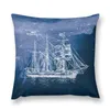 Kudde Sailor Plank Cover Nautical Boat Home Decor Soffa 45x45cm