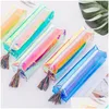 Pencil Bags Wholesale Kids Case Fashion Pencils Girls Make Up Stationery Pvc Bag Drop Delivery Office School Business Industrial Sup Otzdg