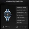 Wristwatches Quartz Watch For Men Dual Display Luxury Digital Sports Waterproof Time Fashion Luminous Steel Band Reloj Hombre NF9195 230905