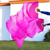 Stage Wear High Quality Dance Fans Imitation Silk 1PC/1Pair 10 Colors Hand-dyed Solid Color Veils Belly Dancing 180 90CM