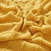 Couverture Inya tricotée sur canapé-lit, couvre-lit super doux pour poussette, emmaillotage pour enfants, plaid de Noël, décor vert 230906