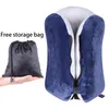 Interior Accessories Upgraded Inflatable Air Cushion Travel Pillow Headrest Chin Support Cushions For Airplane Plane Car Office Rest Neck