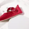 Erste Wanderer Geboren Baby Schuhe Mädchen Prinzessin Solide 4-Farben Anti-rutsch Weiche Sohle Baumwolle Flache Walker Säuglingszubehör