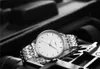 Mens Watches 비즈니스 스틸 밴드 글로우-파크 핸즈 쿼츠 시계 방수 39mm 시계