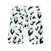 Shorts pour hommes Noir et blanc Flamme 3D Board Hommes Femmes Sports d'été Magic Beach Swim Harajuku Streetwear Pantalon court