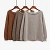 Kvinnors tröjor Vinter Autumn Women Sweater Kvinna O Neck Fashion Sticked Casual Pullover Loose Jumper Tops 230905