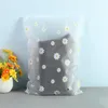 Storage Bags 50Pcs Matte Frosted Daisy Travel Bag Reusable Zip-lock Seal Luggage Clothes Makeup Packing Pouch Organizer