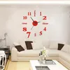 Horloges murales Ticktockery sans cadre moderne 3D horloge miroir autocollant salon stéréo décoratif