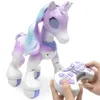 Electricrc Animals Kakbeir Creative Remote Control RC Horse Unicorn Robot Söt djur Intelligent induktion Electric Model Pet Robotics Kids Toys 230906