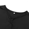 メンズスリープウェア細い細長い通気性のあるブラックパジャマの半袖Vネックルーズフィッティング快適なドレスカジュアルホームウェア