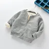 Jackets 0-24M Autumn Baby Girls Thick Jackets Kids Velvet Zipper Coats Winter Toddler Boys Jacket Casual Baby Outerwear Outfits 230905