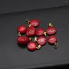 Pendant Necklaces Natural Irregular Sea Bamboo Red Coral Charm Jewelry Making DIY Necklace Earrings Accessories Gift 14x14mm