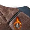 Herrenjacken Luxus Herren Business Jacke Herbst Winter Fleece Gefüttert Mantel Reißverschluss Turndown Kragen Langarm Slim Bomber Büro Tops