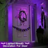 Andra evenemangsfestleveranser Halloween Wreath Black Branch Bat Wreaths With LED Light Ytter Door Window Wall Decorations For Inhoor Outdoor Holiday Party 230905