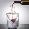 Copas de vino Arte divertido 1000 ml con cubo de hielo Decantador Cristal sin plomo Whisky Vodka Brandy Botella Bar Festival Hip Flask Wine Set 230905