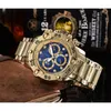 Orologi da polso di lusso con quadrante grande, serie Tough Guy, personalità aziendale, calendario della moda, cinturino in acciaio inossidabile luminoso, orologio al quarzo per uomo