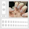 Faux ongles 24 pièces/ensemble ongles creux coeur presse sur les pointes fini couverture complète artificielle faux sans couture amovible