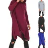 Hoodies masculinos moda bainha irregular design plus size pulôver moletom outono casual solto cor sólida com capuz