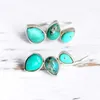 Boucles d'oreilles pendantes élégantes bohémien, Unique, Turquoise naturel, grimpeur d'oreille