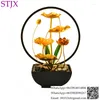 Garden Decorations Lotus Pond Moonlight Light Luxury Flowing Water Ornament Modern Chinese Circulating Leaf Desktop Decoration