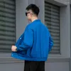 Jaquetas masculinas casuais plus size XL-8XL topos 2023 primavera outono algodão cor sólida ao ar livre solto casacos roupas esportivas com decote em v