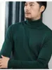 Camisolas masculinas Turtleneck Homens Sweater 2023 Outono Inverno Cashmere Mistura de Algodão Pulôver Alto Pescoço Homem Sueter Hombre Pull Homme Hiver