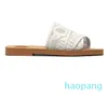 Dames Designer Strand Slides Slippers Canvas Wit Zwart Groen Roze Zeil Marineblauw Dames Zomer Sandalen Slipper Outdoor